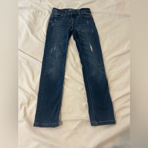 Justice Girls Skinny Jeans Size 10 Mid Rise Stretch Denim Blue